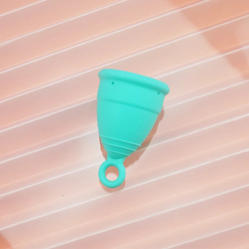 Medical Silicone Menstrual Cup with Ring Women Certified Copa Menstrual Collector Reusable Vaginal Care Health Period Cup