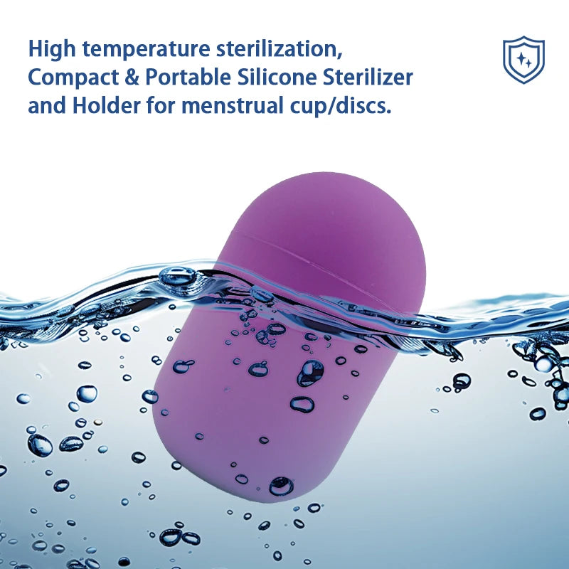 Silicone Case Sterilizer Bpa-Free Cleaner Container to Clean and Store Menstrual Cups Sterilizer