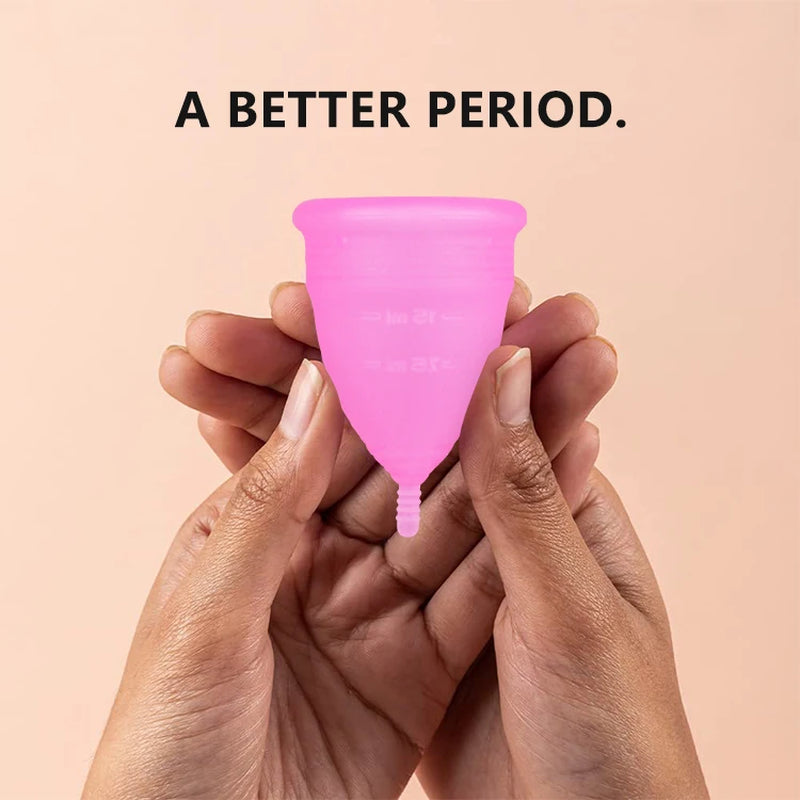 Medical Silicone Menstrual Cup with Ring Women Certified Copa Menstrual Collector Reusable Vaginal Care Health Period Cup