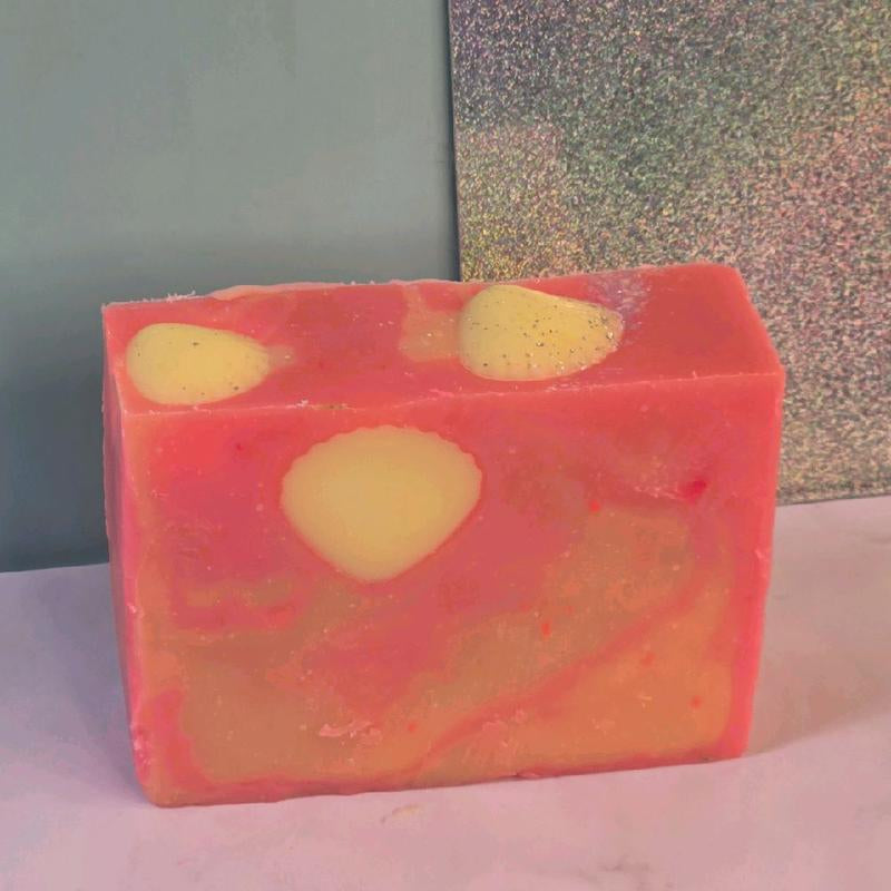 Peach, Peony & Pearl Organic Cold Process Swirl Soap. Handmade All Natural Handcrafted Soap. Cute Swirl Soap Bar. Yoni Soap Bar. Handmade Soap Natural Skincare Cleansing Moisturizing Body Wash. All Natural Skincare Butter Moisturizing Bar Soap