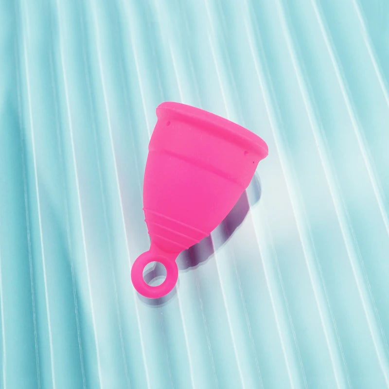 Medical Silicone Menstrual Cup with Ring Women Certified Copa Menstrual Collector Reusable Vaginal Care Health Period Cup