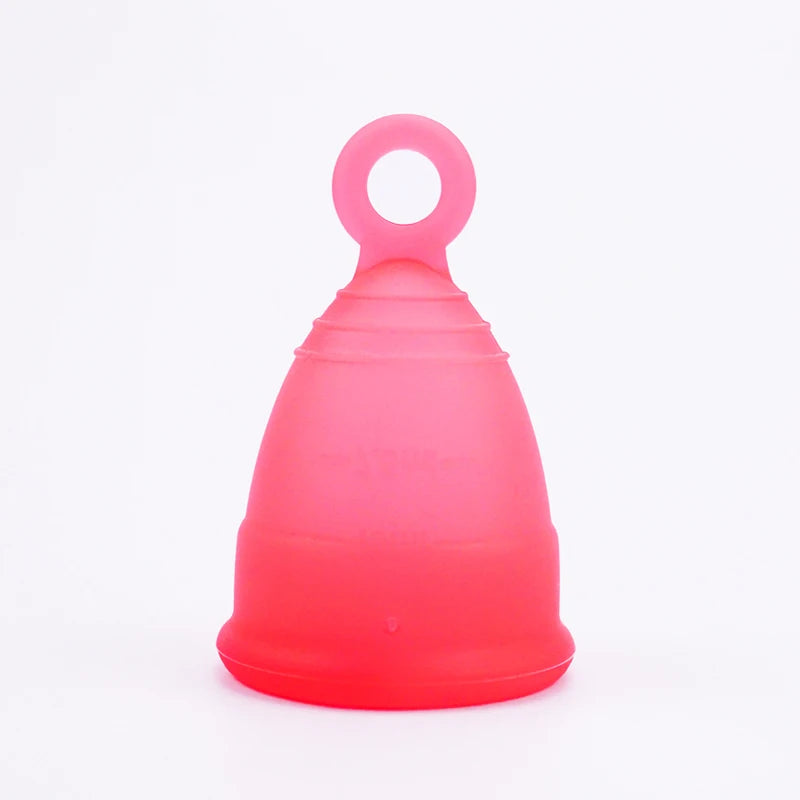 Medical Silicone Menstrual Cup with Ring Women Certified Copa Menstrual Collector Reusable Vaginal Care Health Period Cup
