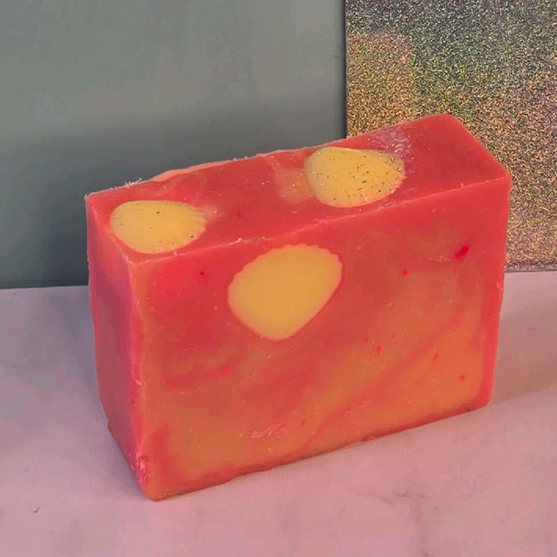 Peach, Peony & Pearl Organic Cold Process Swirl Soap. Handmade All Natural Handcrafted Soap. Cute Swirl Soap Bar. Yoni Soap Bar. Handmade Soap Natural Skincare Cleansing Moisturizing Body Wash. All Natural Skincare Butter Moisturizing Bar Soap