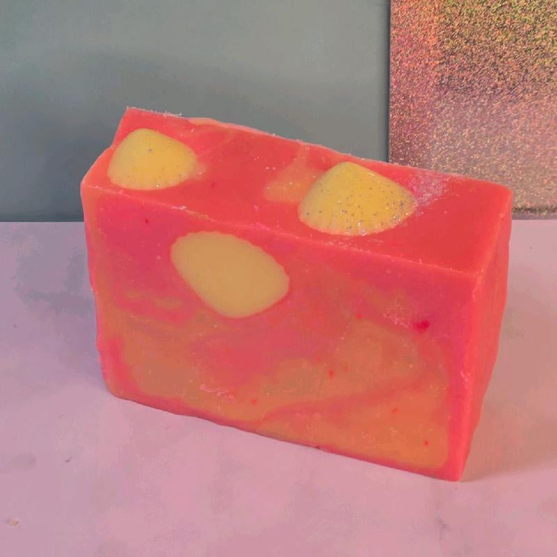 Peach, Peony & Pearl Organic Cold Process Swirl Soap. Handmade All Natural Handcrafted Soap. Cute Swirl Soap Bar. Yoni Soap Bar. Handmade Soap Natural Skincare Cleansing Moisturizing Body Wash. All Natural Skincare Butter Moisturizing Bar Soap
