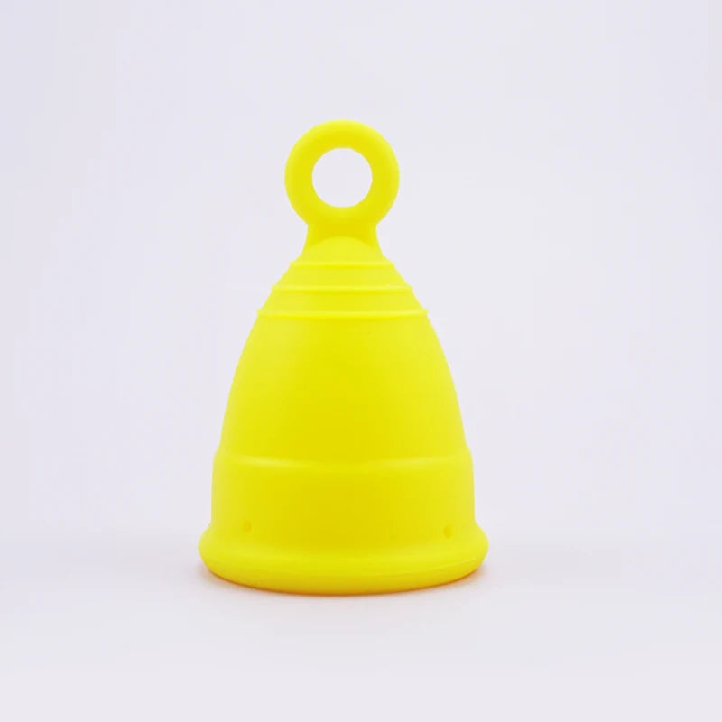 Medical Silicone Menstrual Cup with Ring Women Certified Copa Menstrual Collector Reusable Vaginal Care Health Period Cup