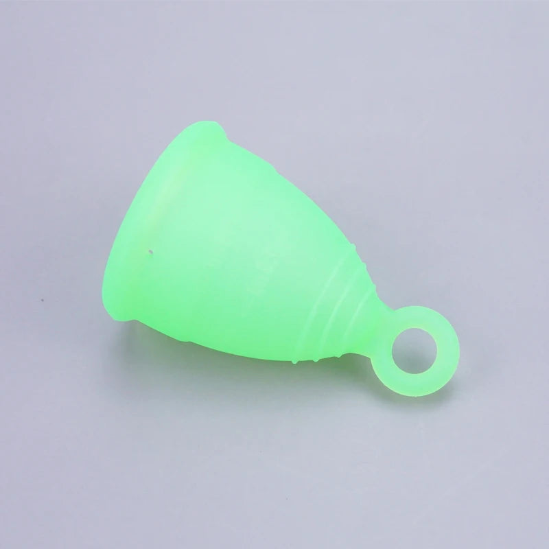Medical Silicone Menstrual Cup with Ring Women Certified Copa Menstrual Collector Reusable Vaginal Care Health Period Cup