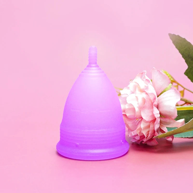 Medical Silicone Menstrual Cup with Ring Women Certified Copa Menstrual Collector Reusable Vaginal Care Health Period Cup
