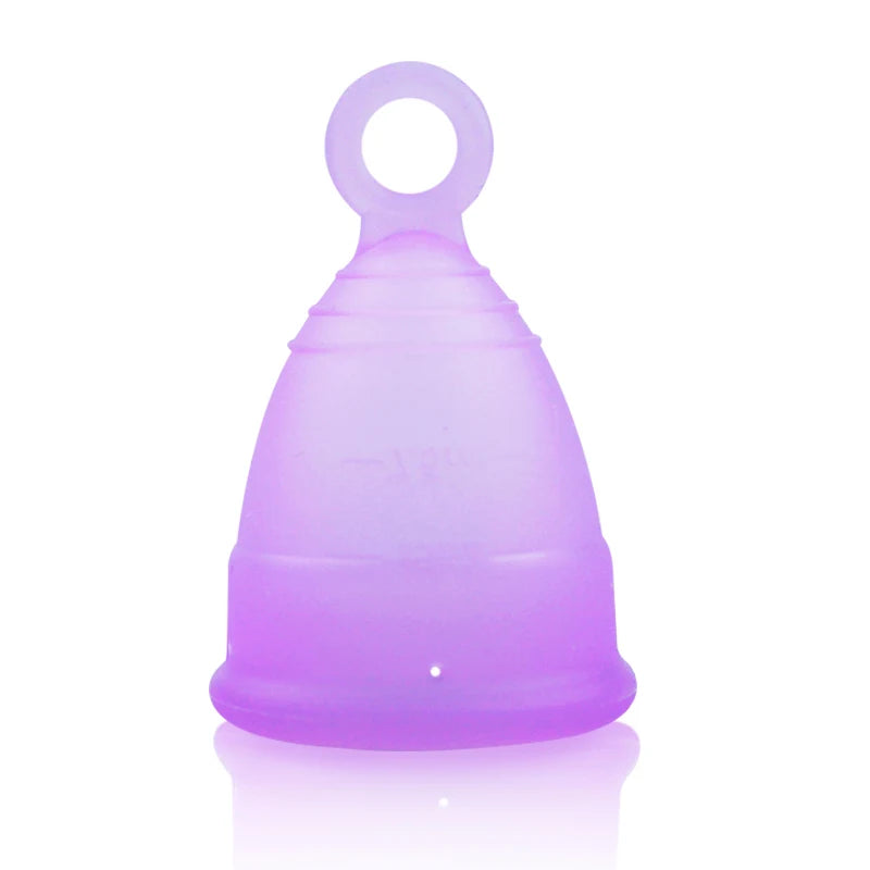Medical Silicone Menstrual Cup with Ring Women Certified Copa Menstrual Collector Reusable Vaginal Care Health Period Cup