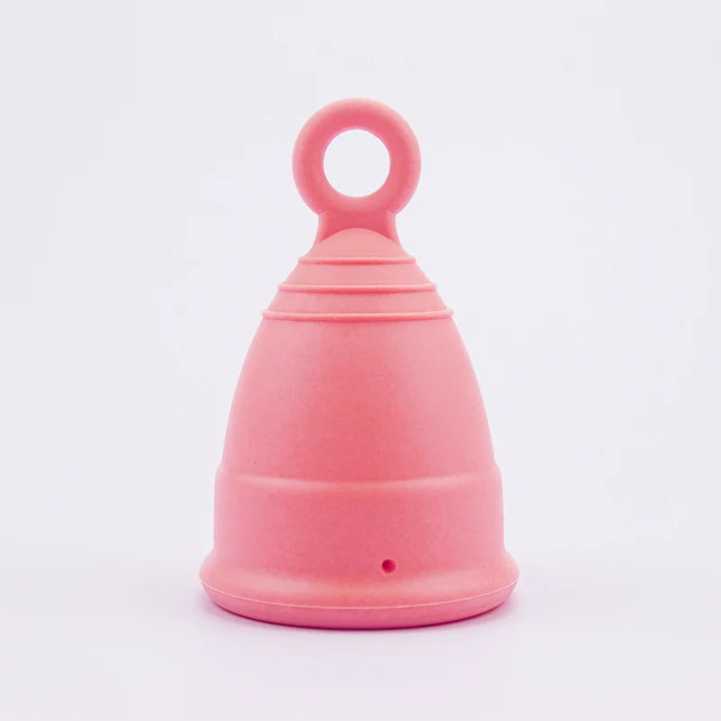 Medical Silicone Menstrual Cup with Ring Women Certified Copa Menstrual Collector Reusable Vaginal Care Health Period Cup