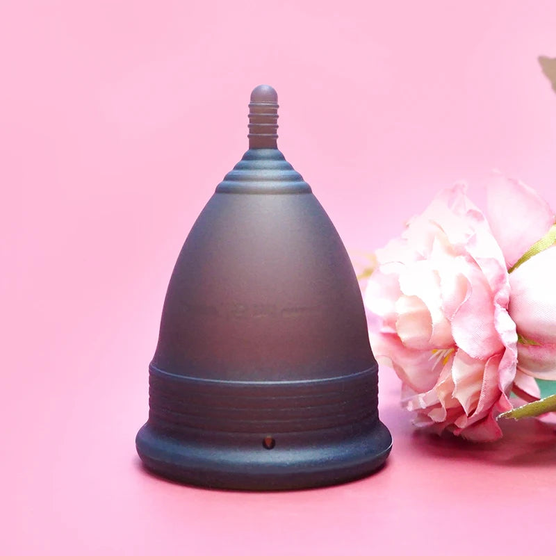 Medical Silicone Menstrual Cup with Ring Women Certified Copa Menstrual Collector Reusable Vaginal Care Health Period Cup