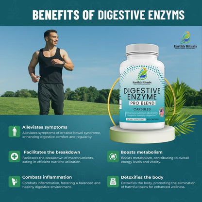 Digestive Enzyme Pro Blend - Enhance Nutrition Absorption + Supports Digestion Supplement Edible Capsule