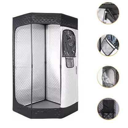 Redlight Sauna Box,Portable Sauna for Home Use Personal Steam Sauna with 3L Steamer, 9 Levels, Folding Chair，Sauna Tent Extra Large Size (31.5 * 31.5 * 71Inch)