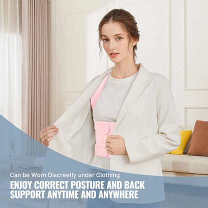 Back Brace Posture Corrector for Women, Back Straightener Posture Corrector, Scoliosis and Hunchback Correction, Back Pain, Spine Corrector, Support, Adjustable Posture Trainer,Pink Large