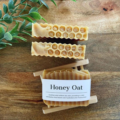 Honey Oat Soap Bar - Handmade Soap, Homemade Soap, Natural Soap, Palm Free Soap, Cold Process Soap, Artisan Soap, Essential Oil Soap