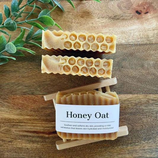 Honey Oat Soap Bar - Handmade Soap, Homemade Soap, Natural Soap, Palm Free Soap, Cold Process Soap, Artisan Soap, Essential Oil Soap