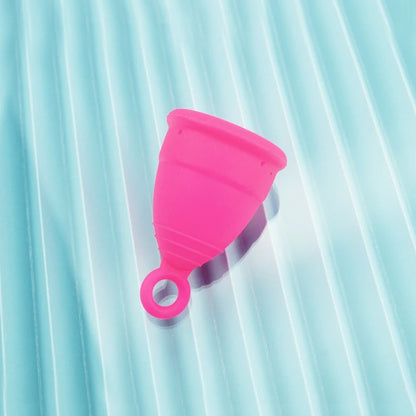 Medical Silicone Menstrual Cup with Ring Women Certified Copa Menstrual Collector Reusable Vaginal Care Health Period Cup