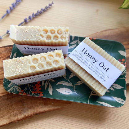 Honey Oat Soap Bar - Handmade Soap, Homemade Soap, Natural Soap, Palm Free Soap, Cold Process Soap, Artisan Soap, Essential Oil Soap