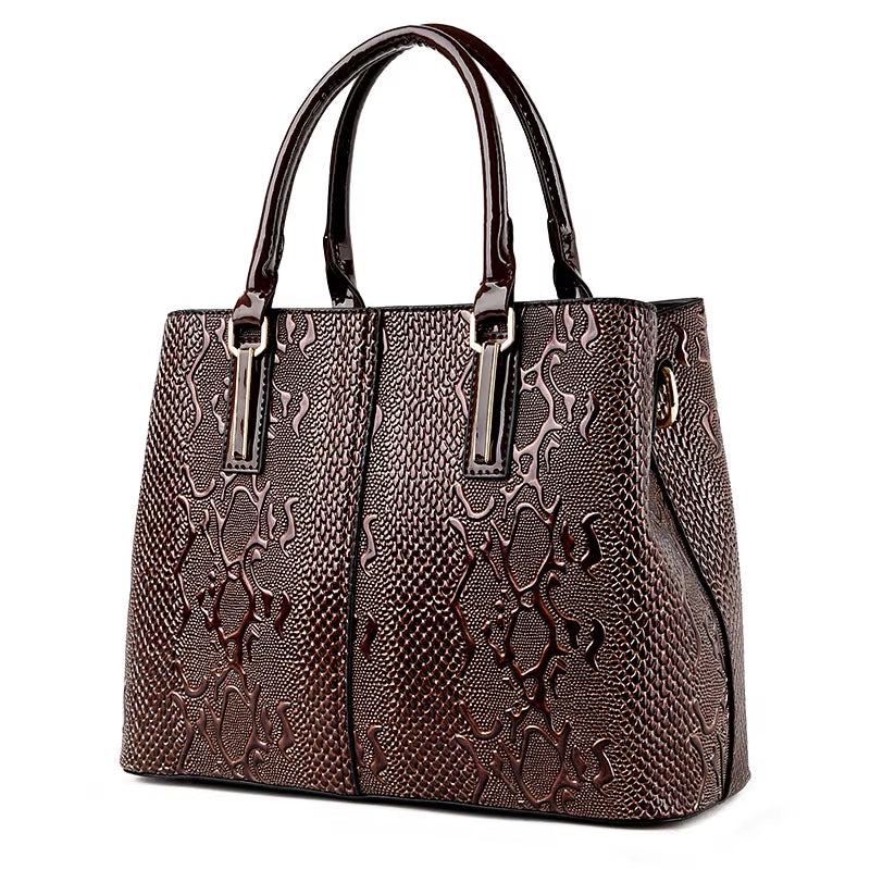 Designer Leather Tote Bag for Women - Luxury Large Capacity Shoulder and Crossbody Handbags