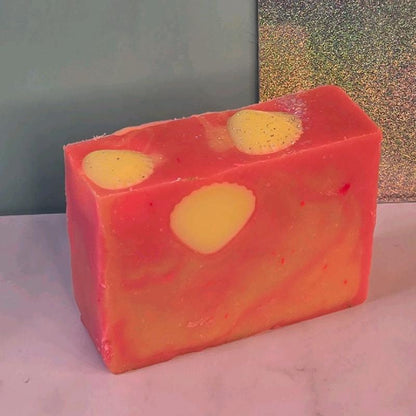 Peach, Peony & Pearl Organic Cold Process Swirl Soap. Handmade All Natural Handcrafted Soap. Cute Swirl Soap Bar. Yoni Soap Bar. Handmade Soap Natural Skincare Cleansing Moisturizing Body Wash. All Natural Skincare Butter Moisturizing Bar Soap