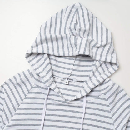 Long Sleeve Maternity Hoodie - Casual Pregnancy Sweatshirt Top