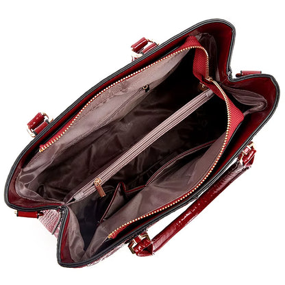 Designer Leather Tote Bag for Women - Luxury Large Capacity Shoulder and Crossbody Handbags