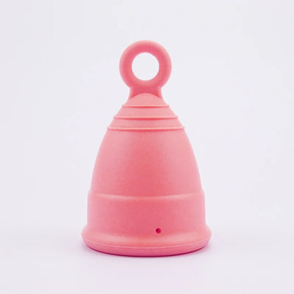 Medical Silicone Menstrual Cup with Ring Women Certified Copa Menstrual Collector Reusable Vaginal Care Health Period Cup