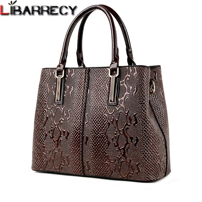 Designer Leather Tote Bag for Women - Luxury Large Capacity Shoulder and Crossbody Handbags